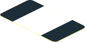 Sticker  1.1 x  1.8 with White Stripe on Black Background