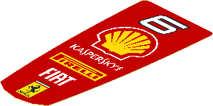 Sticker 4.3 x 1.8 with "6" and Logos on Red Background Sticker 4.3 x 1.8 with "6" and Logos on Red Background