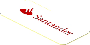 Sticker 0.8 x 1.8 with Logo Santander Red Text and Image on White Background Sticker 0.8 x 1.8 with Logo Santander Red Text and Image on White Background