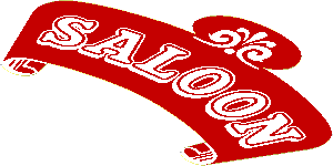 Sticker  3.7 x  5.9 with "SALOON" Sign