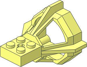 Plate  2 x  2 x  0.667 with Axleholes and Octagonal Ring with Wings Plate  2 x  2 x  0.667 with Axleholes and Octagonal Ring with Wings