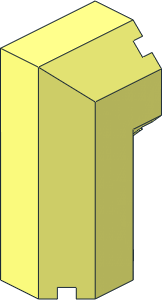 Brick  2 x  2 x  3.333 Octagonal Corner
