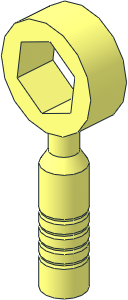 Minifig Tool Box Wrench with 3-Rib Handle