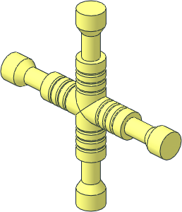 Minifig Tool 4-Way Lug Wrench
