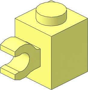 Brick  1 x  1 with Clip Horizontal (Thick C-Clip)