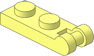 Plate  1 x  2 with Handle on End