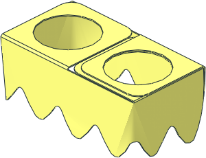 Minifig Skirt 0.7L with 11 Diamond Points (Formed) Minifig Skirt 0.7L with 11 Diamond Points (Formed)