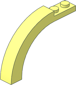 Arch  1 x  6 x  3.333 with Curved Top and Two Studs