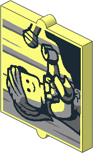 Glass for Window 1 x 2 x 2 without Sill with Woman Playing Piano Pattern Glass for Window 1 x 2 x 2 without Sill with Woman Playing Piano Pattern