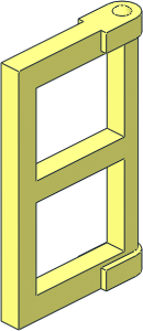 Window  1 x  2 x  3 Pane with Thick Corner Tabs