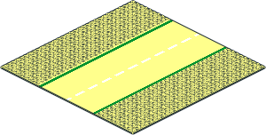 Baseplate 32 x 32 Road 9-Stud Straight with Road Pattern