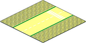 Baseplate 32 x 32 Road 9-Stud Straight with Crosswalk Pattern