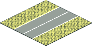 Baseplate 32 x 32 Road 9-Stud Straight with Runway Pattern