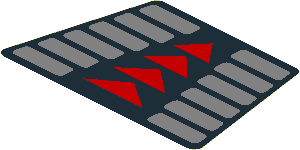 Sticker 5.4 x 7.9 with Holographic Stripes and Red Triangles Sticker 5.4 x 7.9 with Holographic Stripes and Red Triangles