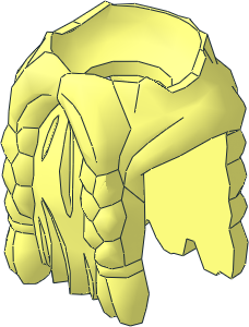 Minifig Beard Long with Five Braids