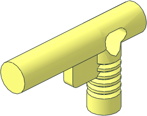 Minifig Hose Nozzle with Side String Hole Simplified