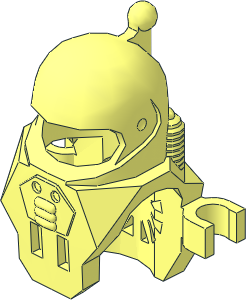 Minifig Helmet with Underwater Antenna and Clips