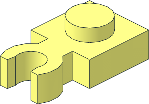 Plate  1 x  1 with Clip Vertical (Thick C-Clip)