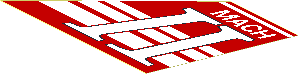 Sticker  4.6 x  2.9 Tail Left with White "Mach II" and Stripes