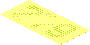 Sticker  1.8 x  3.8 with Lime Dot Matrix Display "279"