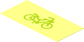 Sticker  1.8 x  3.8 with Lime Bicycle Icon