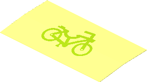 Sticker  1.8 x  3.8 with Lime Bicycle Icon (Formed)