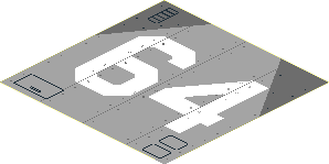 Sticker 5.9 x 5.9 with White "64" and Rivets Sticker 5.9 x 5.9 with White "64" and Rivets