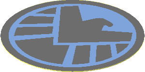 Sticker 1.8 x 1.8 Round with Dark Bluish Grey SHIELD Logo on Medium Blue Background Sticker 1.8 x 1.8 Round with Dark Bluish Grey SHIELD Logo on Medium Blue Background