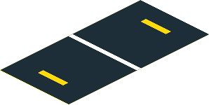 Sticker 3.9 x 1.9 with partial Runway Centre Markings Sticker 3.9 x 1.9 with partial Runway Centre Markings