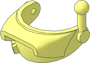 ~Minifig Helmet Visor Shielded with Antenna (Obsolete)