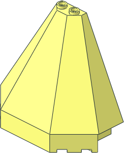 Roof Piece  4 x  8 x  6 Half Pyramid