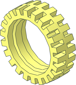 Tyre  7/ 45 x 17 Offset Tread with Middle Band