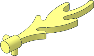 Minifig Flame with Pegs