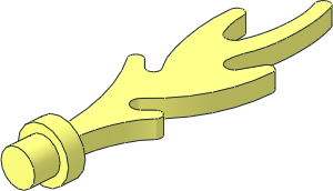 Minifig Flame with Rim