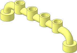 Bar  1 x  6 with Studs Closed