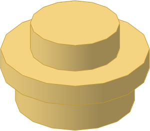 ~Plate 1 x 1 Round with Chrome Gold Pattern (Obsolete) ~Plate 1 x 1 Round with Chrome Gold Pattern (Obsolete)