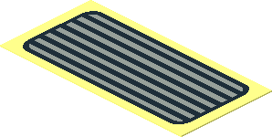 Sticker  1.0 x  2.0 With Black Grille on Grey Background