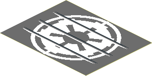 Sticker 2.8 x 3.6 with SW Imperial Logo behind Ribs Sticker 2.8 x 3.6 with SW Imperial Logo behind Ribs