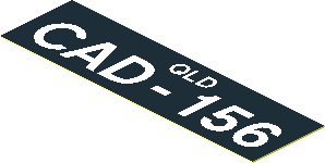 Sticker 0.8 x 2.8 with White "CAD-156" on Black Background Sticker 0.8 x 2.8 with White "CAD-156" on Black Background
