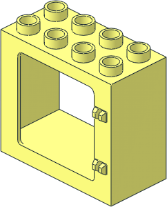 Duplo Door Frame  2 x  4 x  3 with Completely Open Back