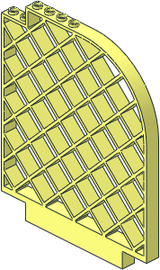 Panel 12 x  1 x 12 Lattice with Curved Top