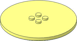 Plate  8 x  8 Round with  2 x  2 Centre Studs