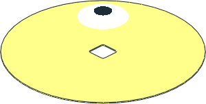 Sheet Plastic 10 x 10 Disc with Eye Pattern