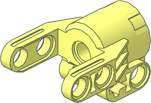 Technic Linear Actuator  2 x  2 Bracket Hinged Mount