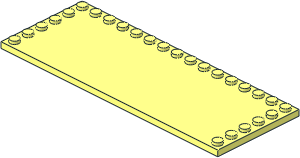 Plate  6 x 16 with 26 Studs on Three Edges