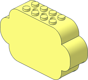 Brick 2 x 8 x 4 with Curved Ends Brick 2 x 8 x 4 with Curved Ends