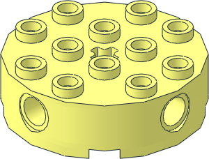 Brick  4 x  4 Round with Holes