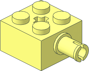Brick  2 x  2 with Pin and Axlehole