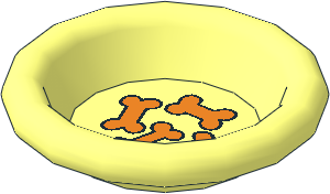 Minifig Dinner Plate with Four Black Outlined Orange Bones Pattern