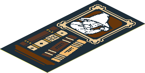 Sticker  2.9 x  1.4 with Bookshelf and Headmaster